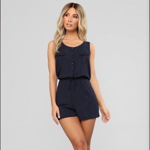 Navy blue romper